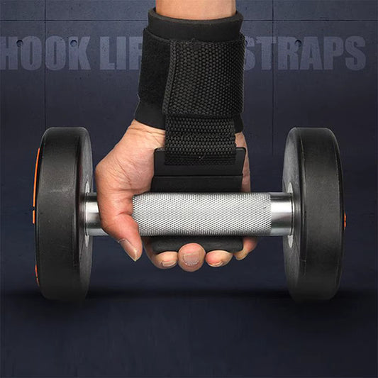 Weight Lifting Hooks for Weight Training, Hand-Bar, Wrist Straps, Gym Fitness Hook, Pull-Ups, Power Lifting Gloves, 2 Pcs